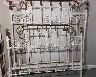 Vintage Iron and Brass double bed