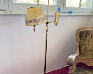 brass adjustable floor lamp