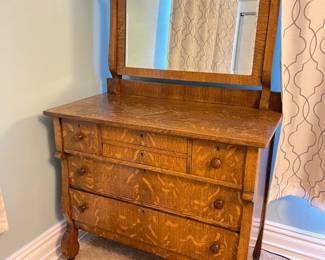 Antique tiger oak dresser