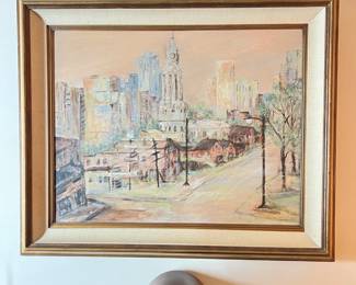 vintage painting downtown denver