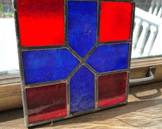 small cross stained glass
