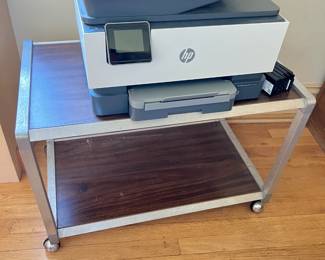 HP printer, vintage cart