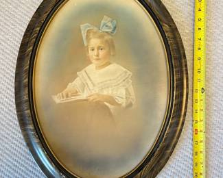 antique school girl portrait