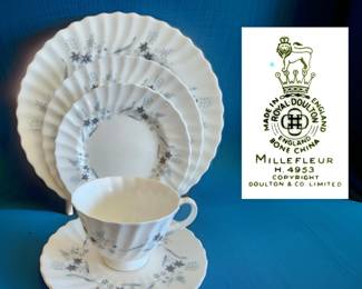50-pcs ROYAL DOULTON "Millefluer" $165 or bid #22