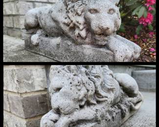 Pair Concrete Lions bid #15