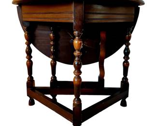 Walnut Drop-Leaf Table $60 or bid #11