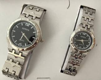 Pair ladies and mans watches by Geneva