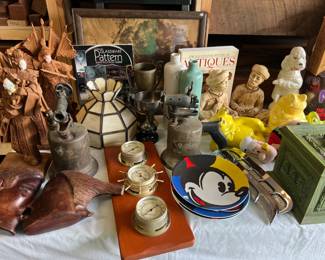Joss Figures, African, Nautical, Antique Torches, Vintage Lighting, Books