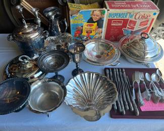 Vintage Toys, Silverplate And Sterling Dining Pieces, Flatware Sets