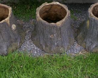 Plastic Stump Planters 