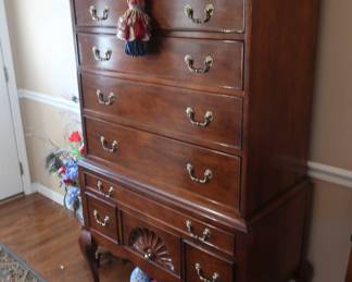    size  is  36  wide   x  83"  tall  high boy  chest