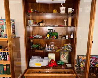 Vintage Toy cars/Tractor/Truck/Mugs/Marbles/Display Case/etc