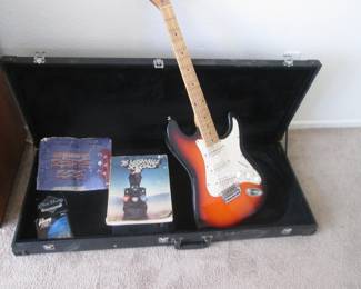 Harmony Guitar with Case & Music