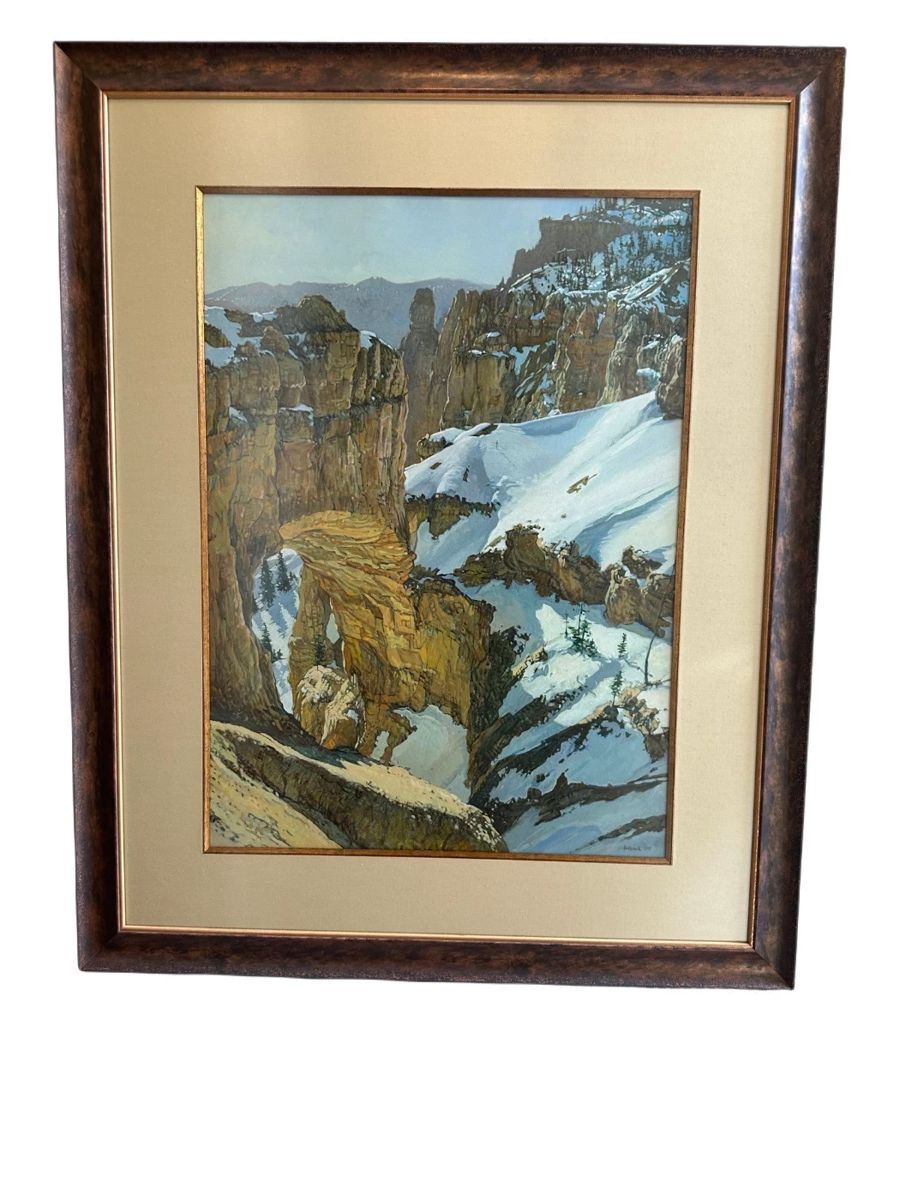 Peter Holbrook "Bryce - Natural Bridge" 1991 40"x29" Oil/Acrylic/Gesso/Paper