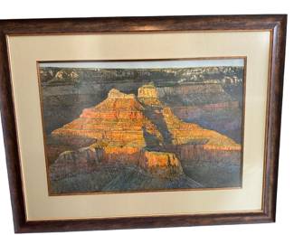 Peter Holbrook "Evening - Mohave Point" 27 x 40" Oil/Acrylic/Paper 1990