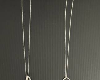 Silver and 14k necklaces