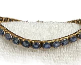 Sapphire and 14k gold tennis bracelet