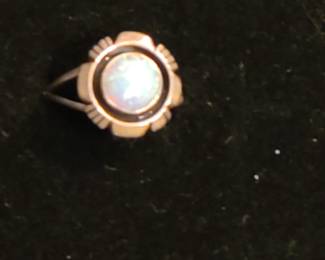 Sterling and opal ring