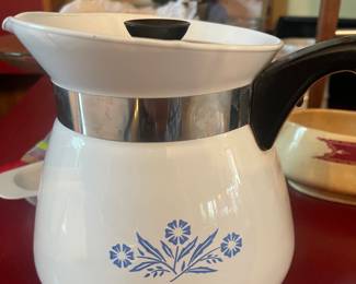 Vintage 8 Cup Corning Ware
    Cornflower Coffee/Tea Carafe