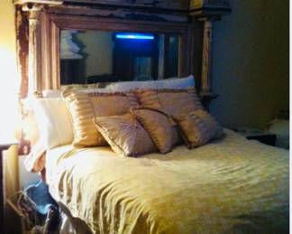 Stunning Custom Headboard made from a Bar in New Orleans 