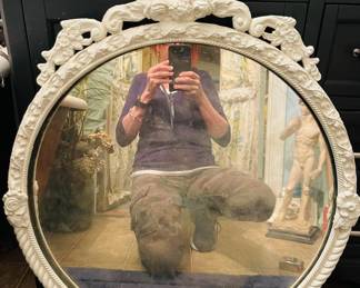 Antique Round Mirror
