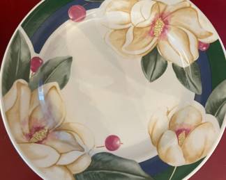 Set of Savannah Grove Magnolia Plates & Bowls 