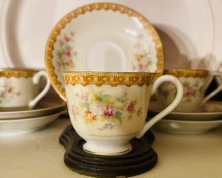 Occupied Japan Set of  Spoto China Demi Tasse Cups & Saucers