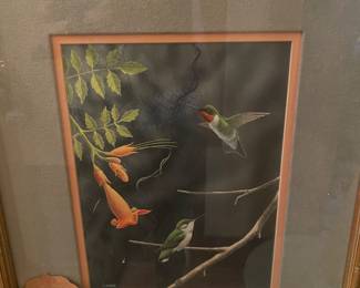 Original Watercolor by Ron Louque
    "Hummingbirds"