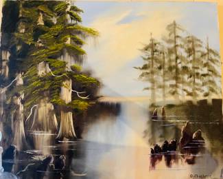 Canvass Cypress Painting by
    G. Chachere