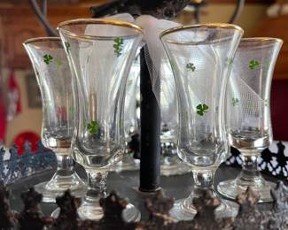 Sweet Shamrock St Patrick's Day Cordial Glasses