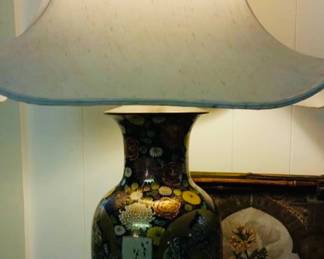 Oriental Lamp with Unique Shade 