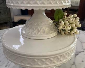 Elegant White Cake Stands
   Great for Weddings or Holidays