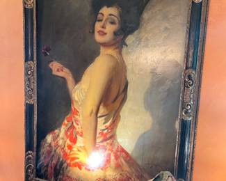 Original oil on board Spanish Girl by Leopold Schmutzler