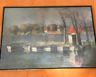 Original antique oil