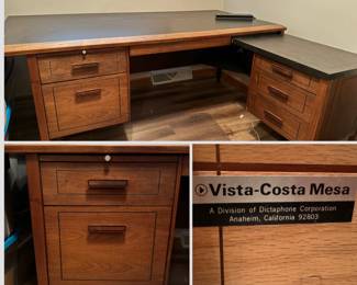Large Vista-Costa Mesa Walnut desk