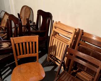 Wooden desk chair, wooden folding chairs