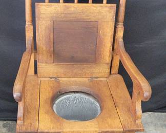 CT307VAntique Wooden Chamber Pot Chair