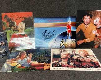 CT357Star Trek Autographed Prints And Trading Cards