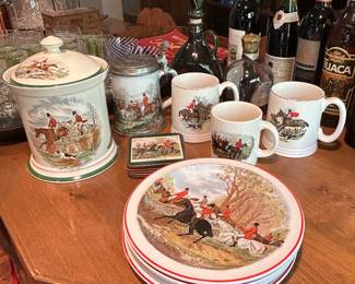 Copeland Spode England Fox Hunting Set