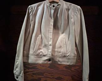 Biege Leather Jacket Medium