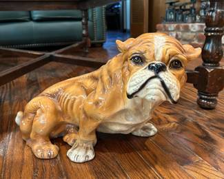 Bull Dog Floor Figurine
