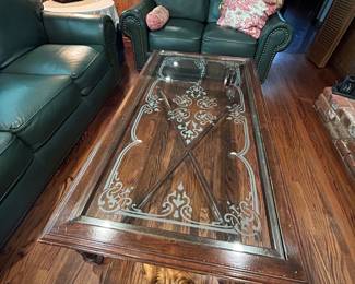 Etched Glass Coffee Table
