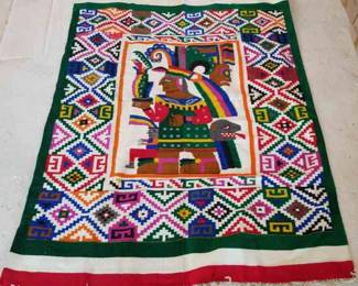 Beautiful Colorful Mayan Design Rug