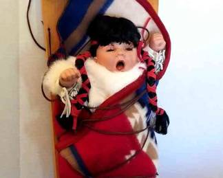 Native American Baby Doll In Papoose