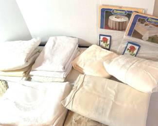 White Linens For Table Sheet Material