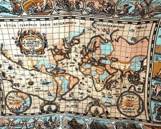 Beautiful World Astrological Map Embroidery