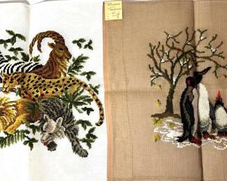 Handmade Needlepoint Animal Art