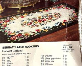 Latch Hook Rug Project W15 Colors Total 182 Skeins