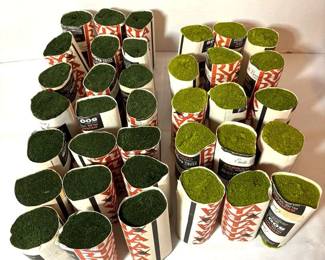 36 Skeins BERNAT Latch Hook Rug Wool Forest Green, Chartreuse