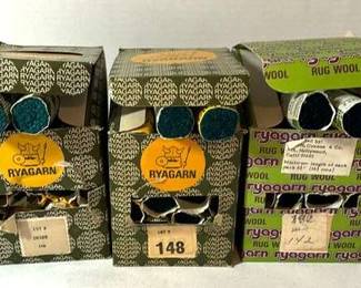 56 Skeins Ryagarn Teal Latch Hook Rug Yarn